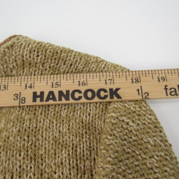 Sigrid Olsen Sport Brown w/Floral Hand Knitted Button Up 3/4 Sleeve Sweater 1X - Picture 6 of 12